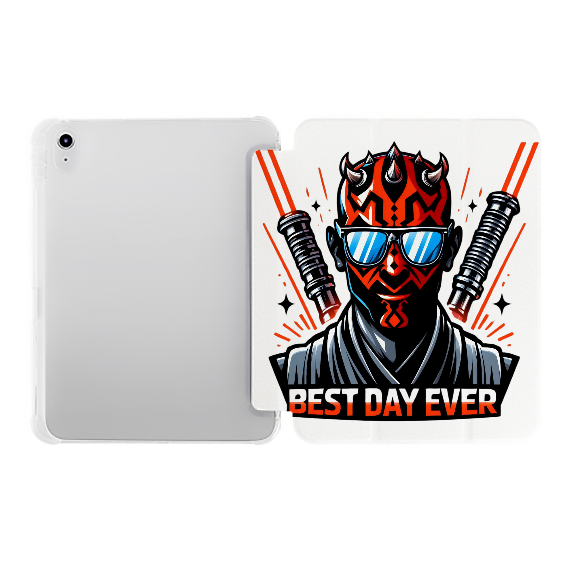 （画像用） スター・ウォーズ Star Wars IPad ケース ペン収納付き 三つ折りスタンド PUレザー×シリコン 対応機種9.5/10.5/10.9インチ